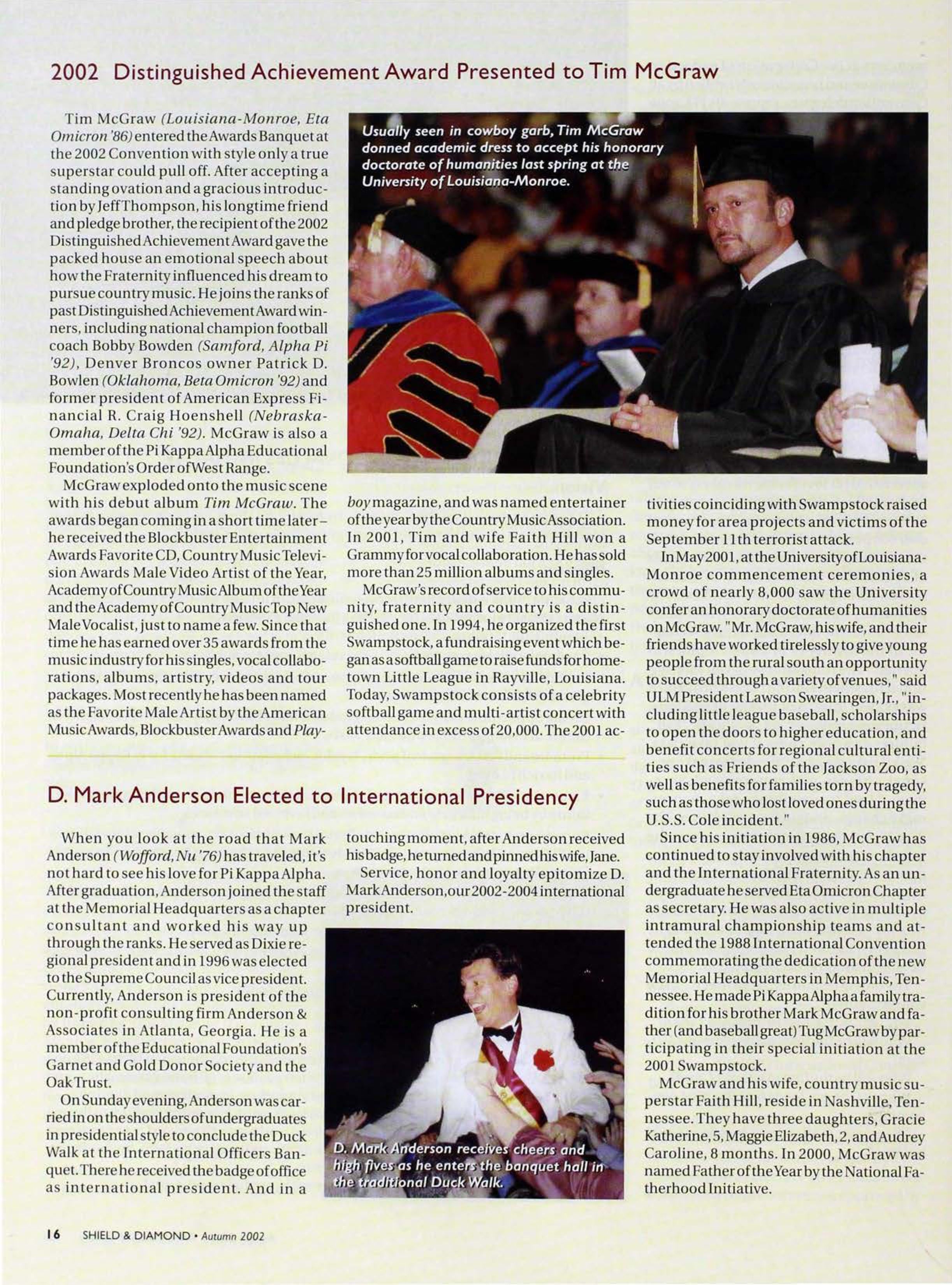 D. Mark Anderson Elected to International Presidency